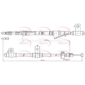Apec Handbrake Cable Rear Left CAB1792