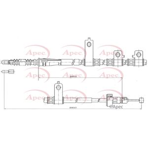 Apec Handbrake Cable Rear Right CAB1793