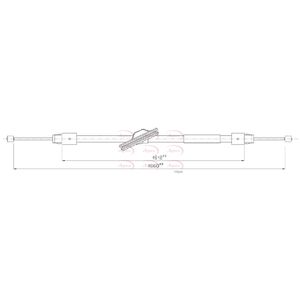 Apec Handbrake Cable Front CAB1794