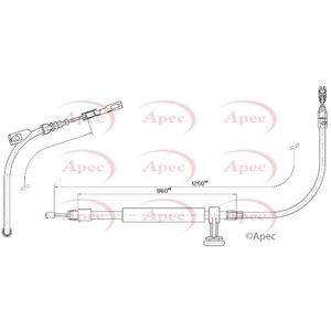 Apec Handbrake Cable Centre CAB1795