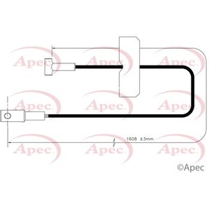 Apec Handbrake Cable Centre CAB1796