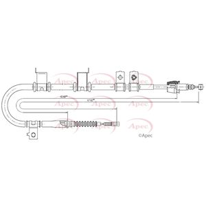 Apec Handbrake Cable Rear Left CAB1798