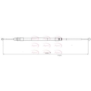 Apec Handbrake Cable Rear Left or Right CAB1811