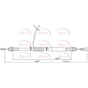 Apec Handbrake Cable Rear Left CAB1815