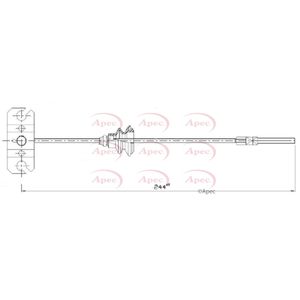 Apec Handbrake Cable Front CAB1835