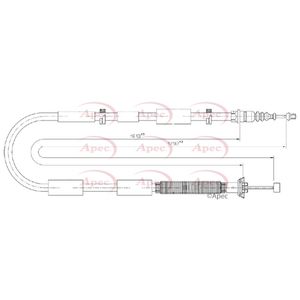 Apec Handbrake Cable Rear Right CAB1842