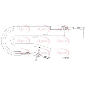 Apec Handbrake Cable Rear Left CAB1848