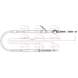 Apec Handbrake Cable Rear Left CAB1853
