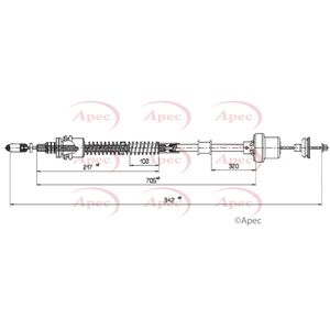Apec Clutch Cable CAB5023