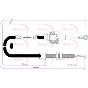 Apec Clutch Cable CAB5025