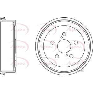 Apec Brake Drum Rear DRM9106