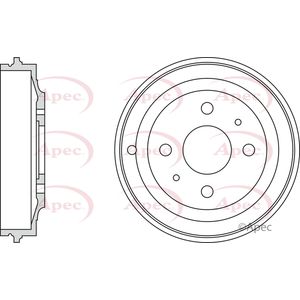 Apec Brake Drum Rear DRM9147