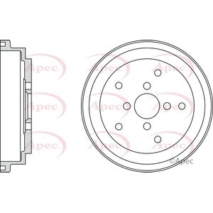 Apec Brake Drum Rear DRM9187