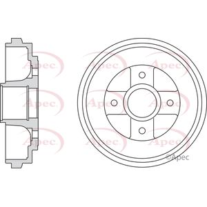 Apec Brake Drum Rear DRM9201