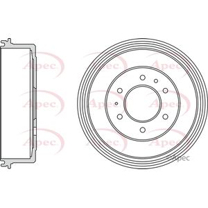 Apec Brake Drum Rear DRM9208