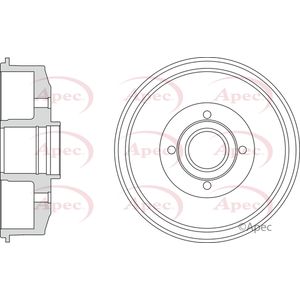 Apec Brake Drum Rear DRM9209
