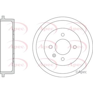 Apec Brake Drum Rear DRM9216