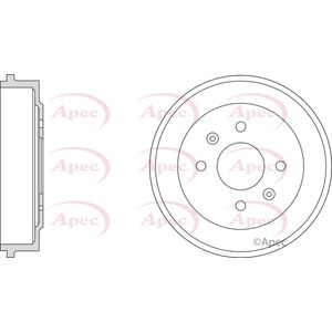 Apec Brake Drum Rear DRM9217