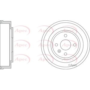 Apec Brake Drum Rear DRM9218