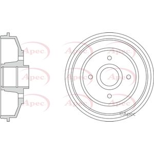 Apec Brake Drum Rear DRM9219