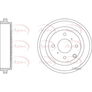 Apec Brake Drum Rear DRM9224