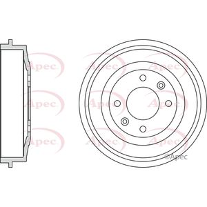 Apec Brake Drum Rear DRM9504