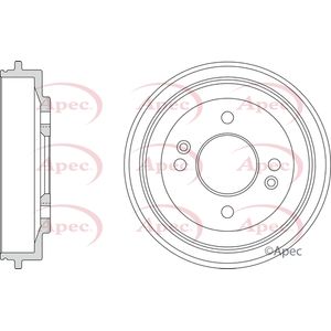 Apec Brake Drum Rear DRM9530