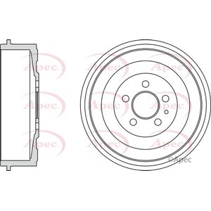 Apec Brake Drum Rear DRM9710