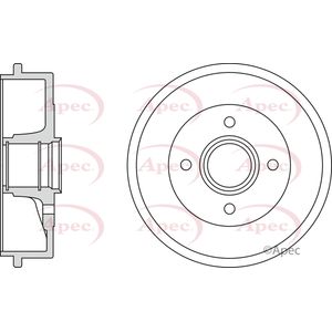 Apec Brake Drum Rear DRM9905