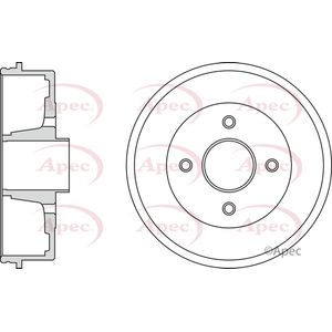 Apec Brake Drum Rear DRM9911