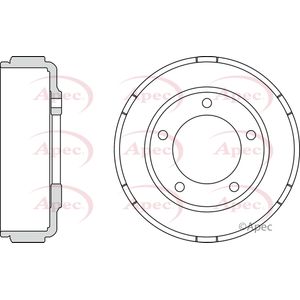 Apec Brake Drum Rear DRM9919