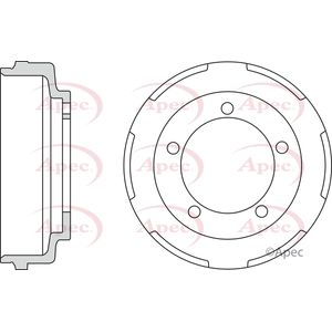 Apec Brake Drum Rear DRM9921