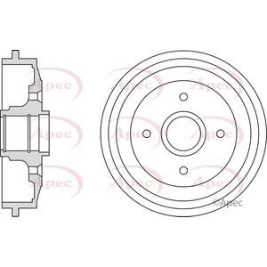 Apec Brake Drum Rear DRM9922