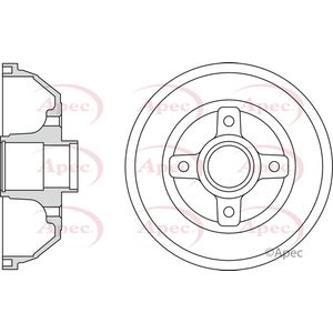 Apec Brake Drum Rear DRM9926
