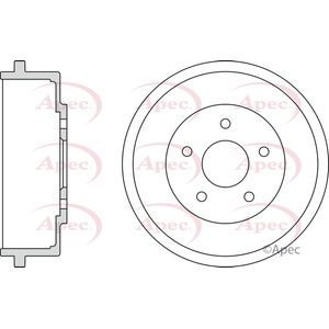 Apec Brake Drum Rear DRM9927