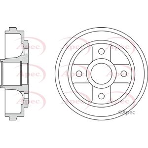 Apec Brake Drum Rear DRM9937