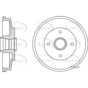 Apec Brake Drum Rear DRM9949