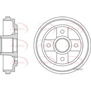 Apec Brake Drum Rear DRM9970