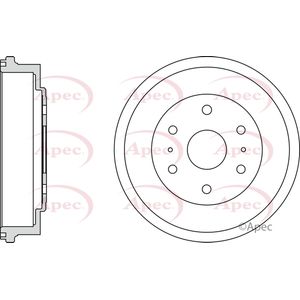 Apec Brake Drum Rear DRM9972