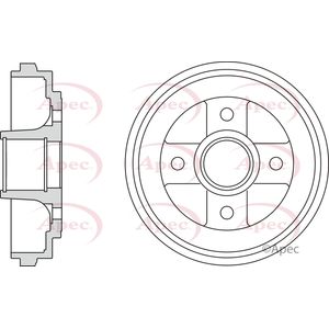 Apec Brake Drum Rear DRM9975