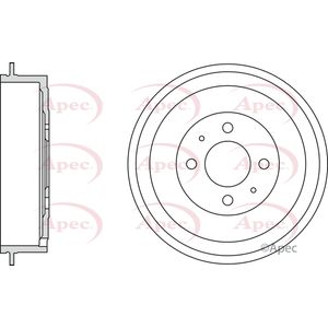 Apec Brake Drum Rear DRM9976