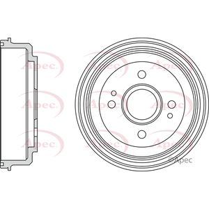 Apec Brake Drum Rear DRM9980