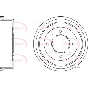 Apec Brake Drum Rear DRM9981