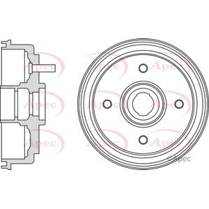 Apec Brake Drum Rear DRM9982