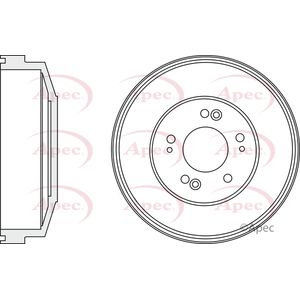 Apec Brake Drum Rear DRM9983