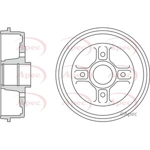 Apec Brake Drum Rear DRM9984