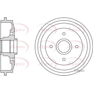 Apec Brake Drum Rear DRM9986
