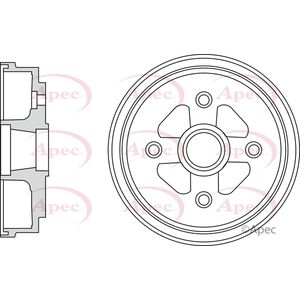 Apec Brake Drum Rear DRM9987