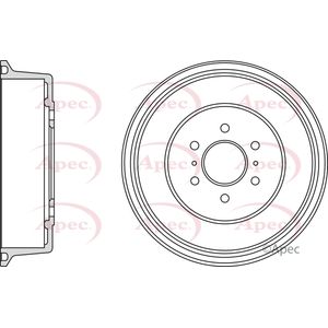 Apec Brake Drum Rear DRM9995
