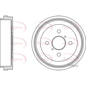 Apec Brake Drum Rear DRM9998